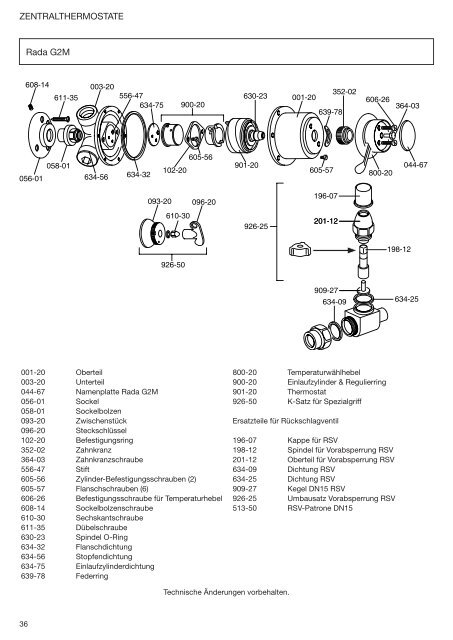 Rada Ersatzteilkatalog (5,9MB) - Rada Armaturen GmbH