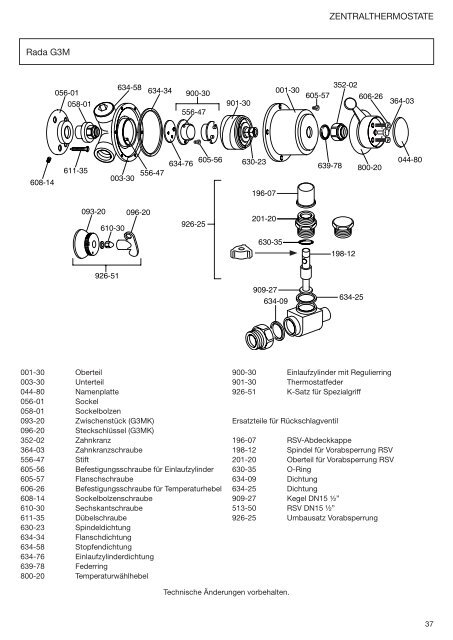 Rada Ersatzteilkatalog (5,9MB) - Rada Armaturen GmbH