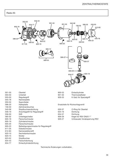 Rada Ersatzteilkatalog (5,9MB) - Rada Armaturen GmbH