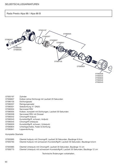 Rada Ersatzteilkatalog (5,9MB) - Rada Armaturen GmbH