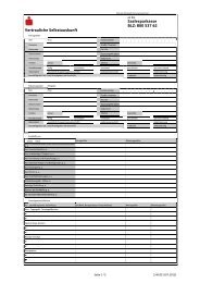 Saalesparkasse BLZ: 800 537 62 Vertrauliche Selbstauskunft