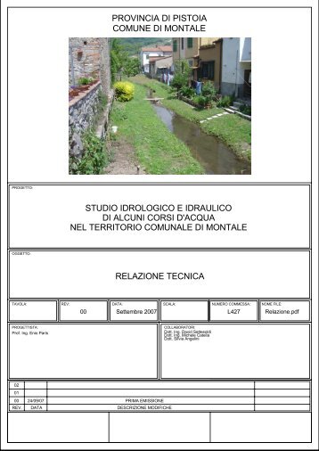 Relazione Tecnica - Comune di Montale