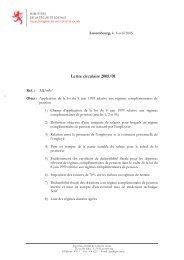 Lettre circulaire 2005/01 - MinistÃ¨re de la sÃ©curitÃ© sociale