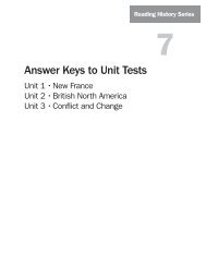 Answer Keys to Unit Tests - Portage & Main Press