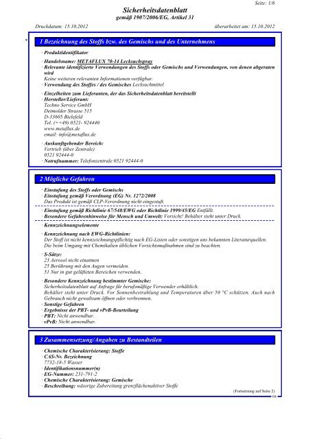 SDB Metaflux 70-14 Lecksucher-Spray