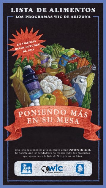 Lista de Alimentos los Programas WIC de Arizona