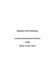 REQUEST FOR PROPOSAL Computer Aided Dispatch System ...