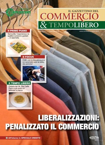 liberalizzazioni: penalizzato il commercio - Confesercenti Parma