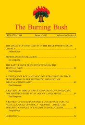 The Burning Bush - Far Eastern Bible College