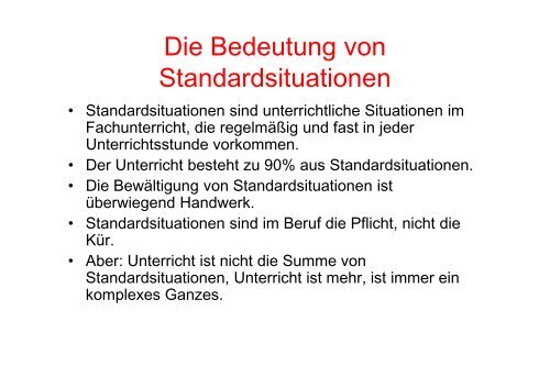 Studienseminar Koblenz Standardsituationen und Lehrerhandwerk