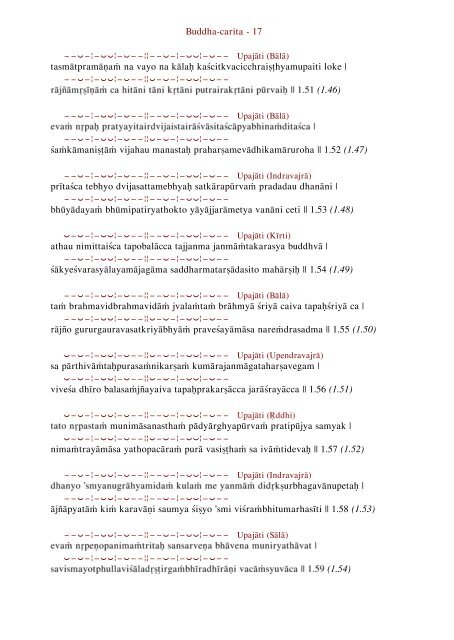 The Sanskrit Text of Buddha-carita AÅvaghoá¹£a - buddhanet-de-index