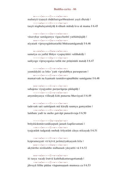 The Sanskrit Text of Buddha-carita AÅvaghoá¹£a - buddhanet-de-index