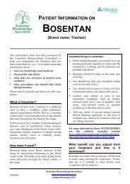 BOSENTAN - Australian Rheumatology Association