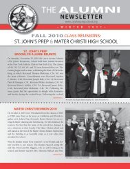 WINTER 2011â THE ALUMNI NEWSLETTER - St. John's Prep