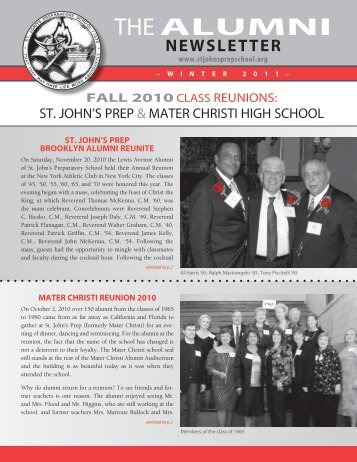 WINTER 2011â THE ALUMNI NEWSLETTER - St. John's Prep