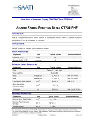 ARAMID FABRIC PREPREG STYLE CT736 PHF - Saati