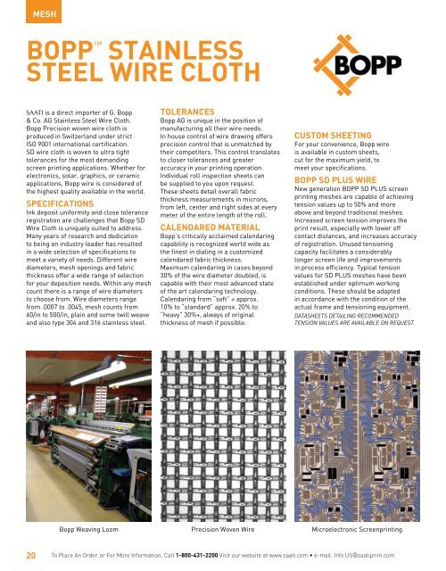 BOPPÃ¢Â„Â¢ STAINLESS STEEL WIRE CLOTH - Saati