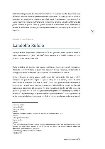 Il testo di Landolfo Rufolo - contucompiti.it