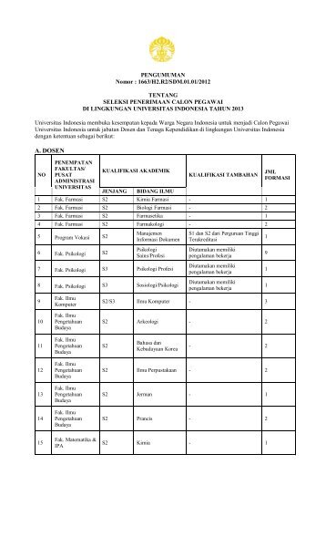 A. DOSEN - Ccit Ui Ac Id - Universitas Indonesia