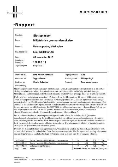 Rapport - Statsbygg