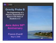 The Engineering of a Physics Experiment in Space ... - Gravity Probe B