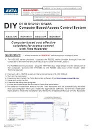 RFID RS232 / RS485 Computer Based Access Control System