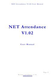 NET Attendance user manual - AVEA International Company Limited