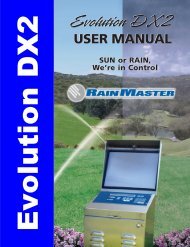 Evolution DX2 User Manual - Rain Master Control Systems