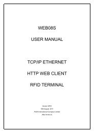 WEB01A TCP/IP Ethernet RFID Reader - AVEA International ...