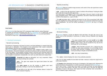 JB BROADCAST 3 BANDS COMPRESSOR - Acoustica