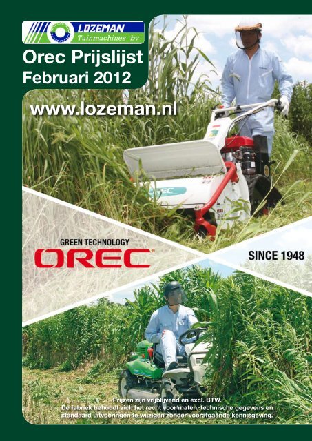 Pagina 19 Orec ruwterreinmaaiers - Lozeman Tuinmachines Elst B.V.