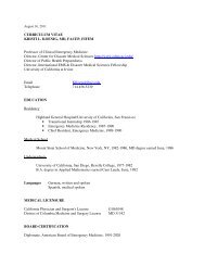 CURRICULUM VITAE KRISTI L. KOENIG, MD, FACEP, FIFEM ...