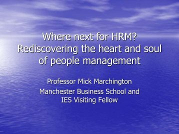 Rediscovering the heart and soul of people management