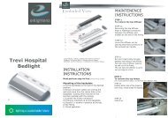 Trevi Hospital Bedlight Exploded View - Enlightenz