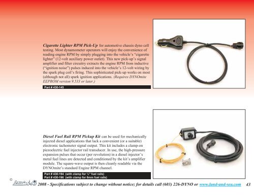 DYNOmiteTM Dynamometer â Accessories Catalog - Land and Sea