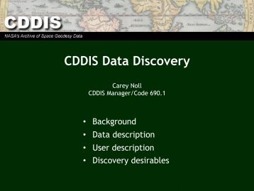 CDDIS Data Discovery - Crustal Dynamics Data Information System ...