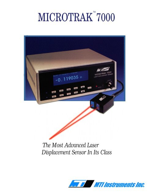 MTI Microtrak 7000 Laser Sensor Measurement System