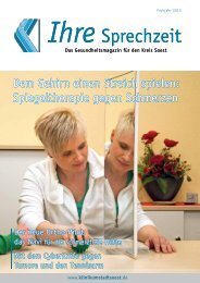 Ihre Sprechzeit Ihre Sprechzeit - Klinikum Stadt Soest