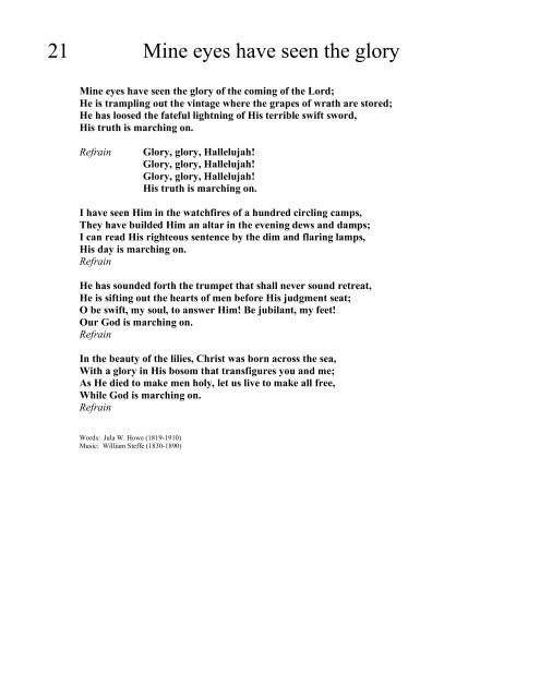 Christ Church Hymnal - The Rev. Paul M. Frolick