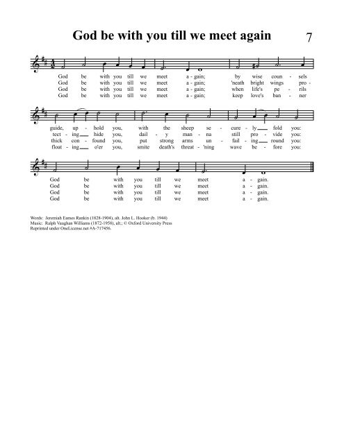 Christ Church Hymnal - The Rev. Paul M. Frolick