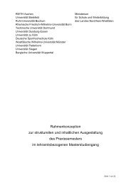 Rahmenkonzeption Praxissemester - Ruhr-UniversitÃ¤t Bochum