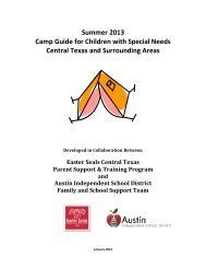 Summer 2013 Camp Guide for Children with Special ... - Austin ISD