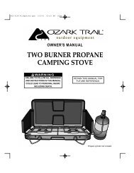 owner's manual two burner propane camping stove - Brinkmann