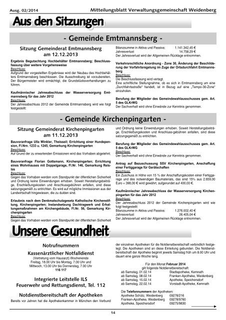 Ausgabe 02 / 2014 - Markt Weidenberg