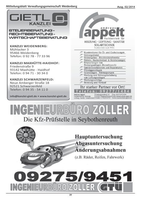 Ausgabe 02 / 2014 - Markt Weidenberg