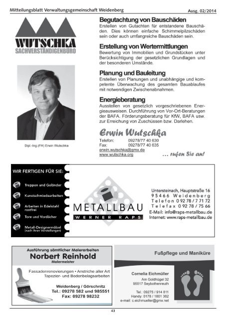 Ausgabe 02 / 2014 - Markt Weidenberg