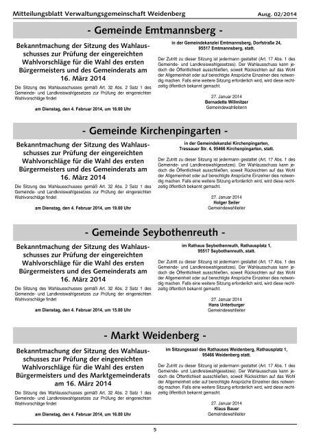 Ausgabe 02 / 2014 - Markt Weidenberg
