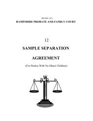 Separation Agreement without children - Hampshire County Probate ...