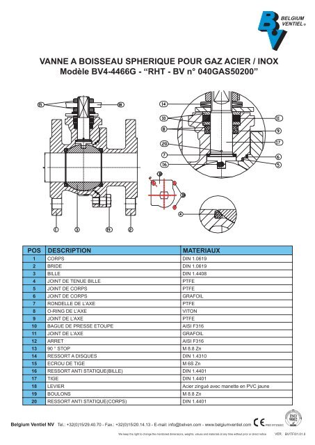 VANNE A BOISSEAU SPHERIQUE POUR GAZ ACIER / INOX ...