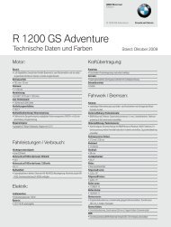 Datenblatt R 1200 GS Adventure - BMW